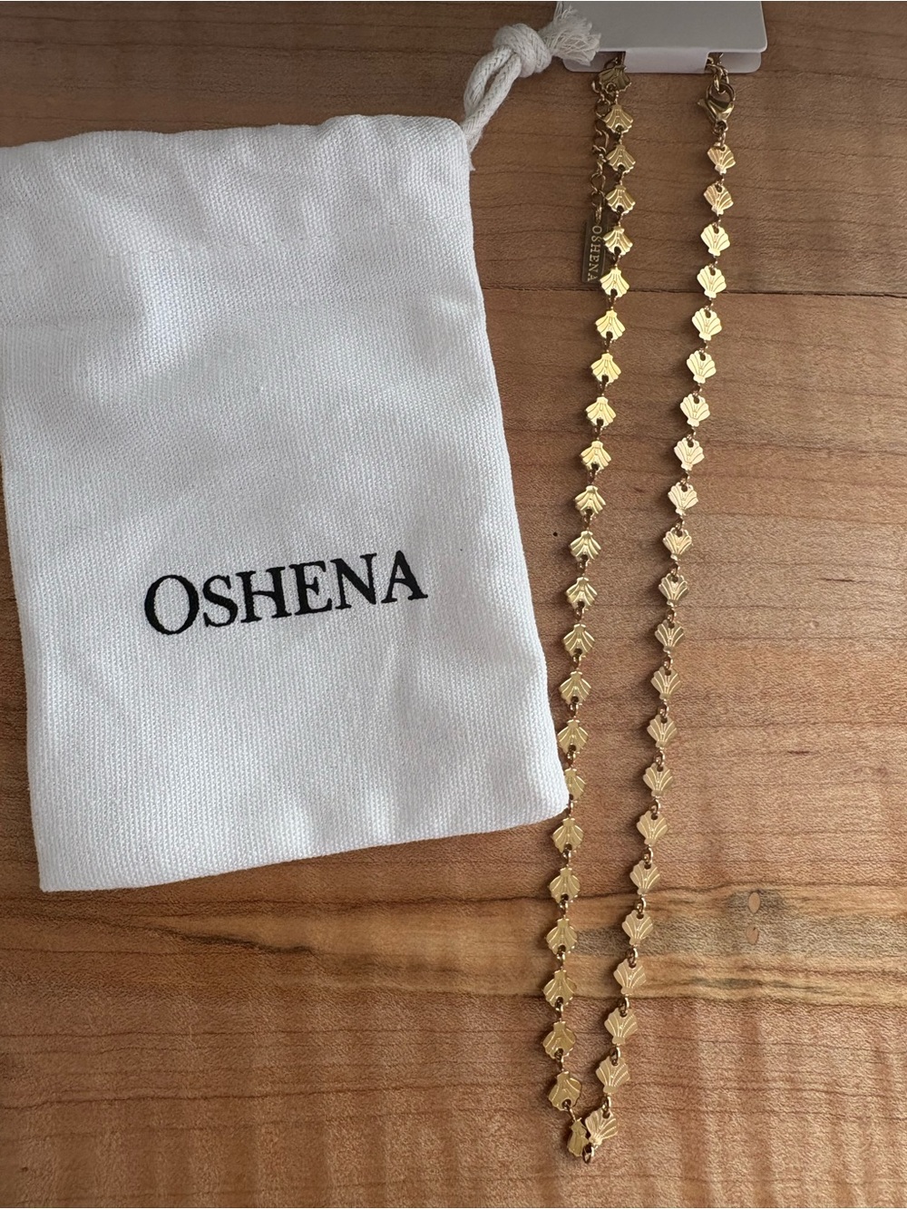 Oshena Gold Shell Chain Necklace  Waterproof Sweatproof